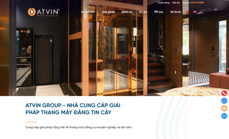 Website thang máy Atvin